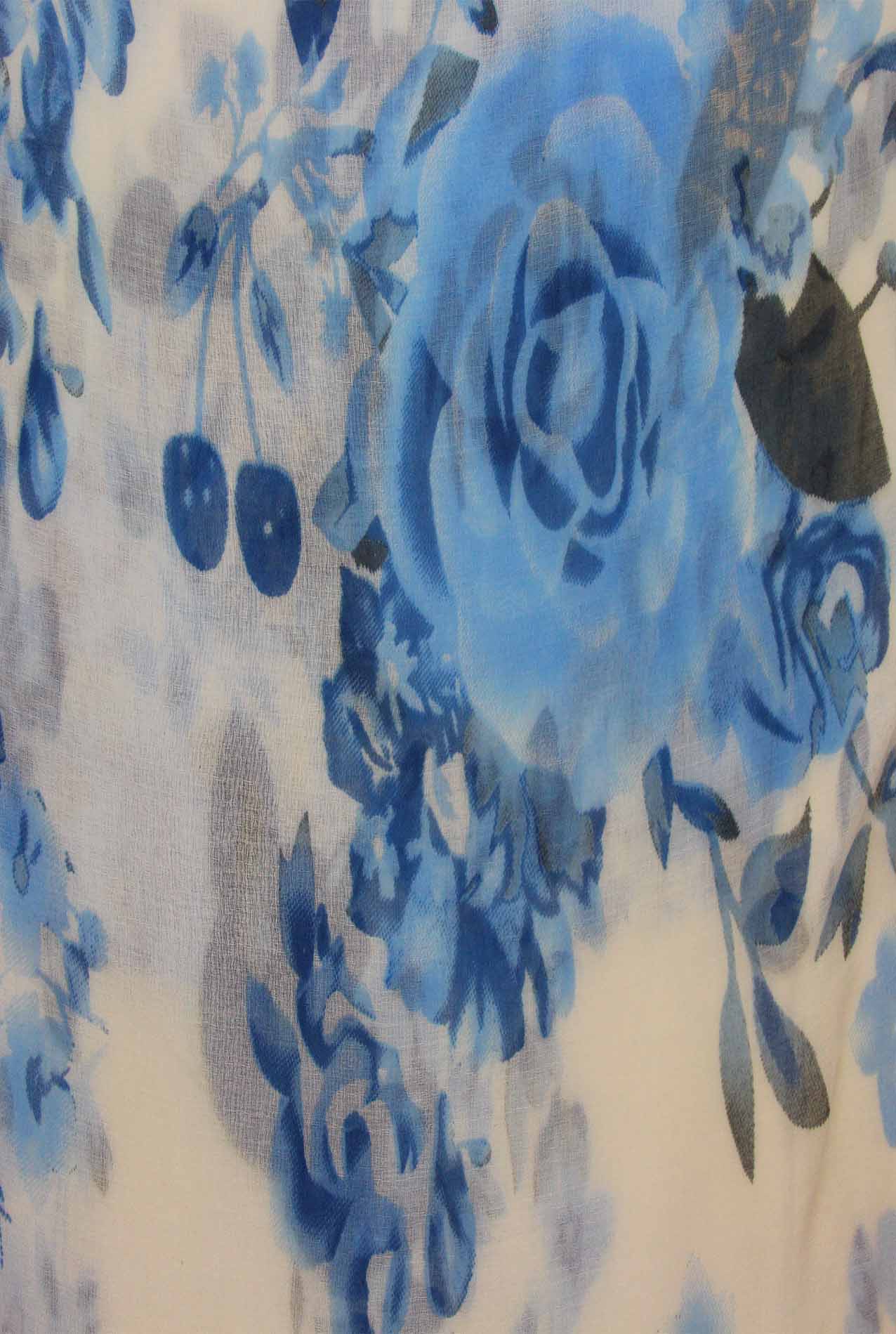 AB1890-40 Viscose Floral Design Sheer Scarf