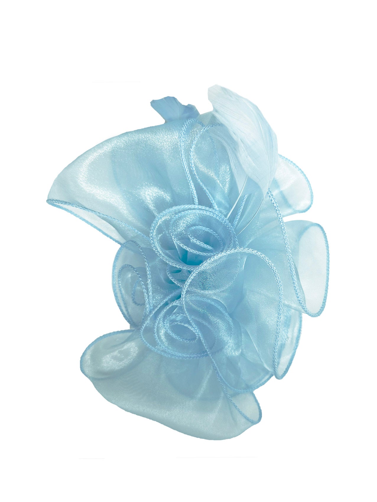 FT3090 Rose Bouquet with Big Bow & Feather Fascinator