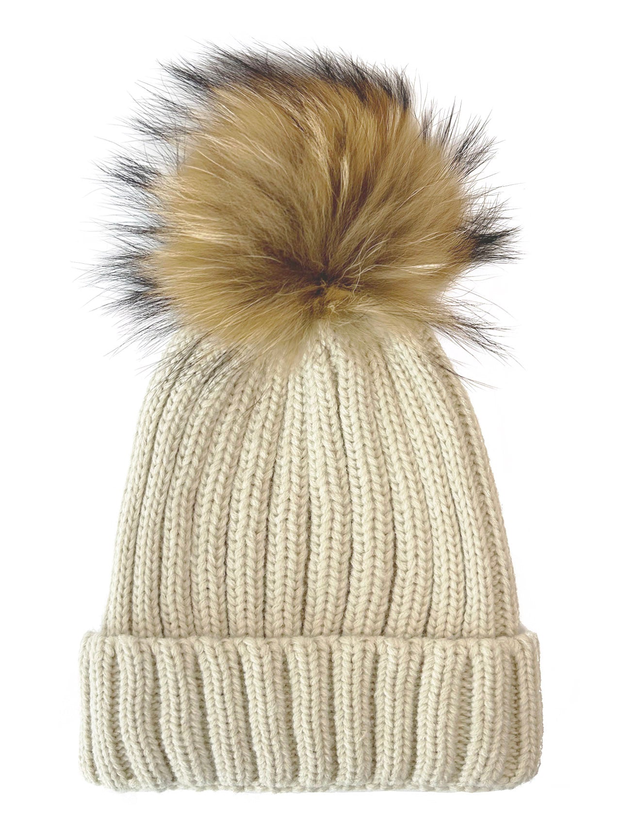 AB-B Plain Colour Hat with Removable Pom Pom