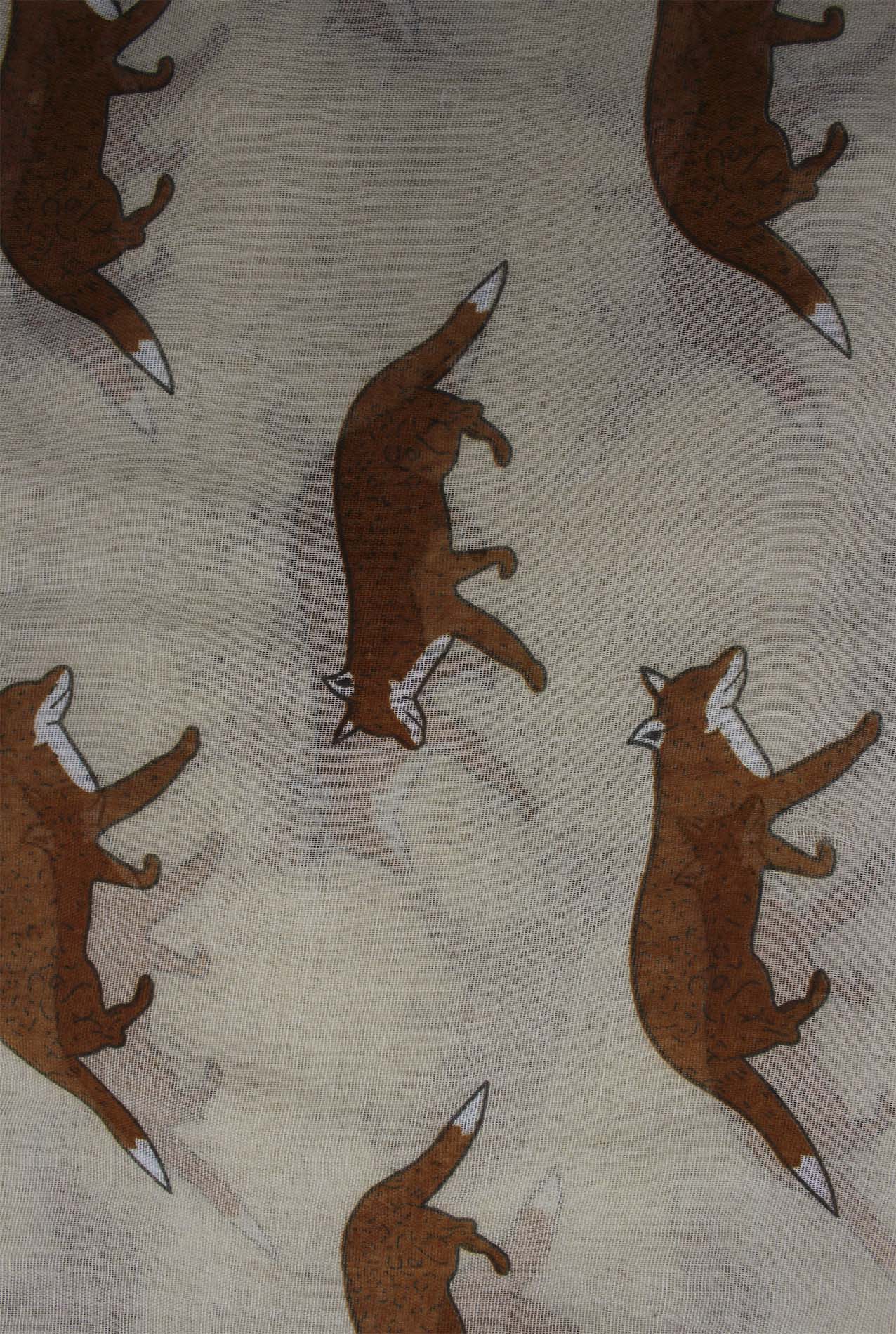 AB1850-316 Fox Print Viscose Scarf