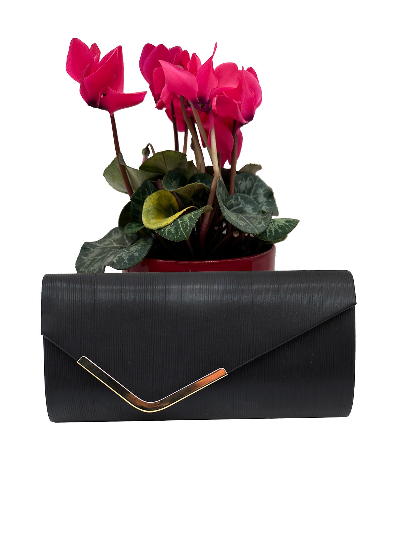 CB24165-005 Flap Open Evening Clutch Bag With Detachable Chain