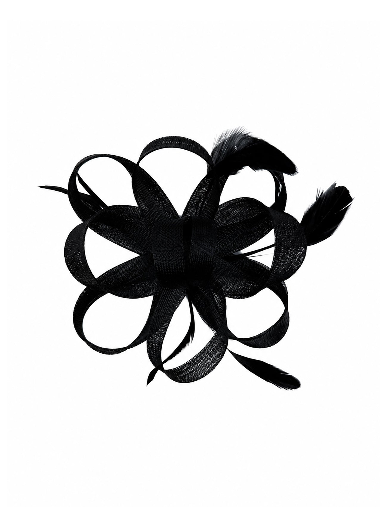 FT60750 Loopy Fascinator with Feathers Detailing