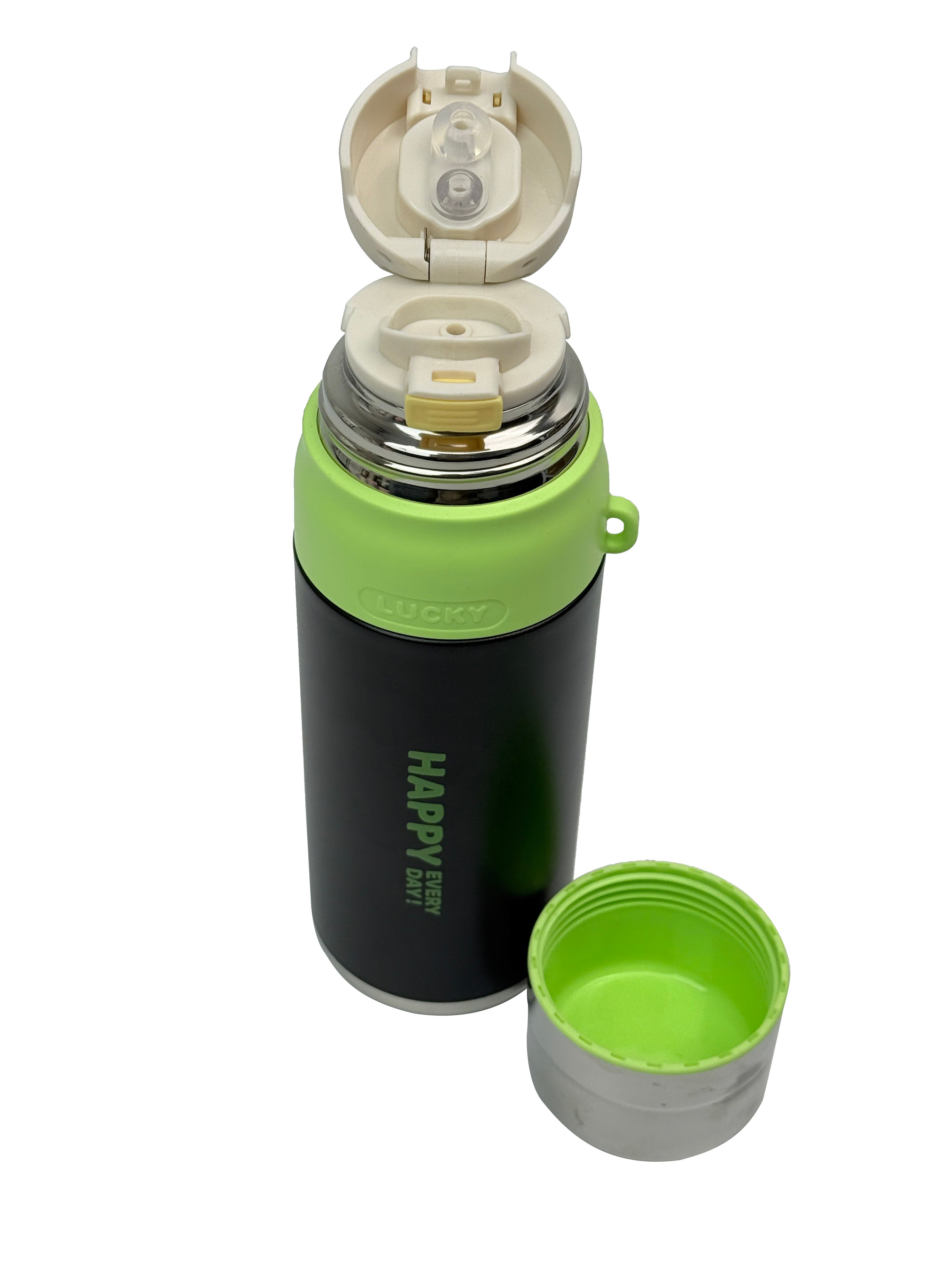BT25220-2 Colourful Vaccum Cups for Hot & Cold Drinks with Straw