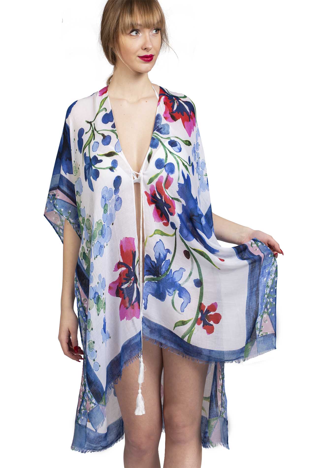 SF19140-048 Soft Print Sarong Dress with Florals