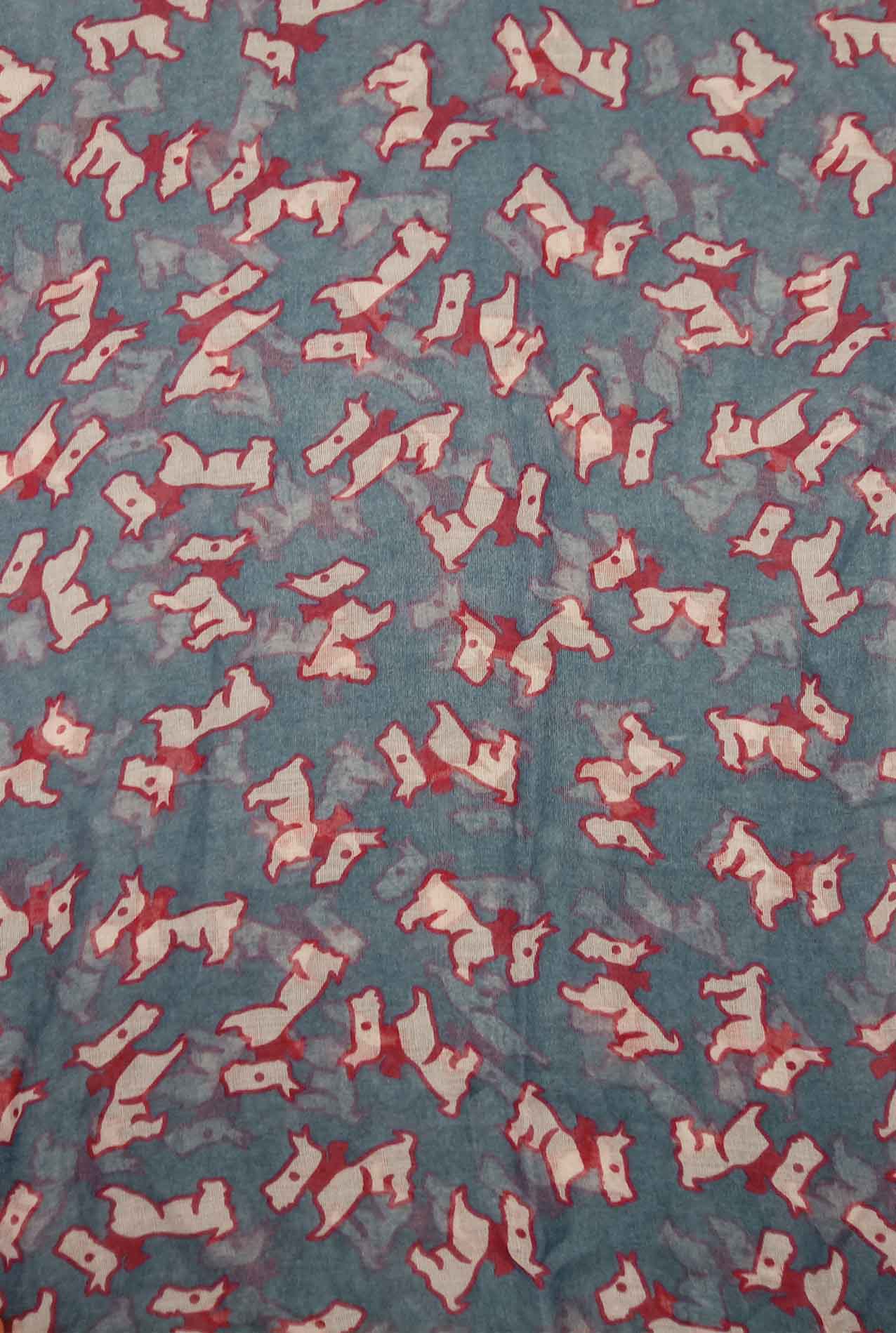 AB1850-383 Large Dog Patterned Scarf