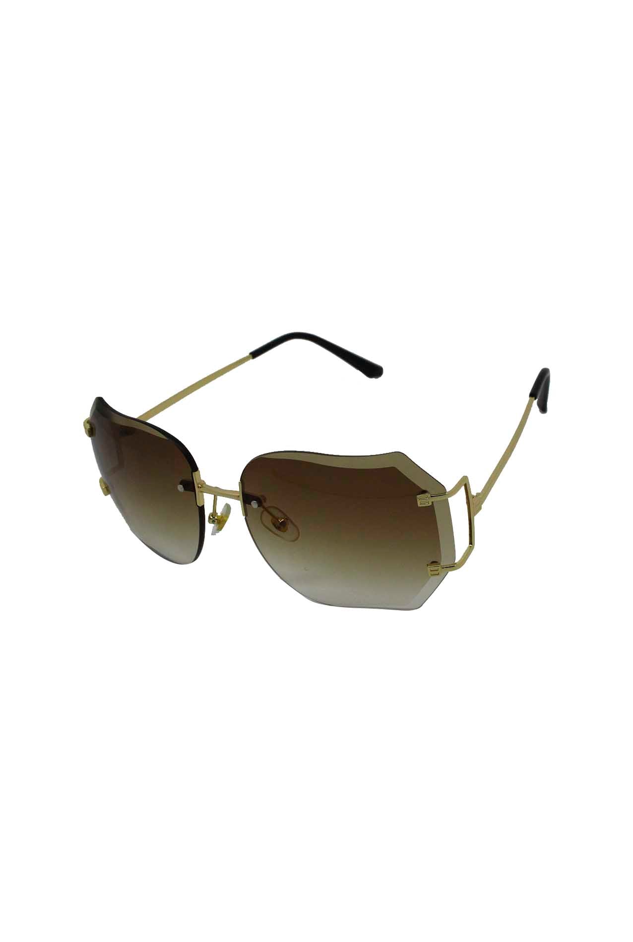 AB1811-20 Retro Hexagonal Rimless Sunglasses