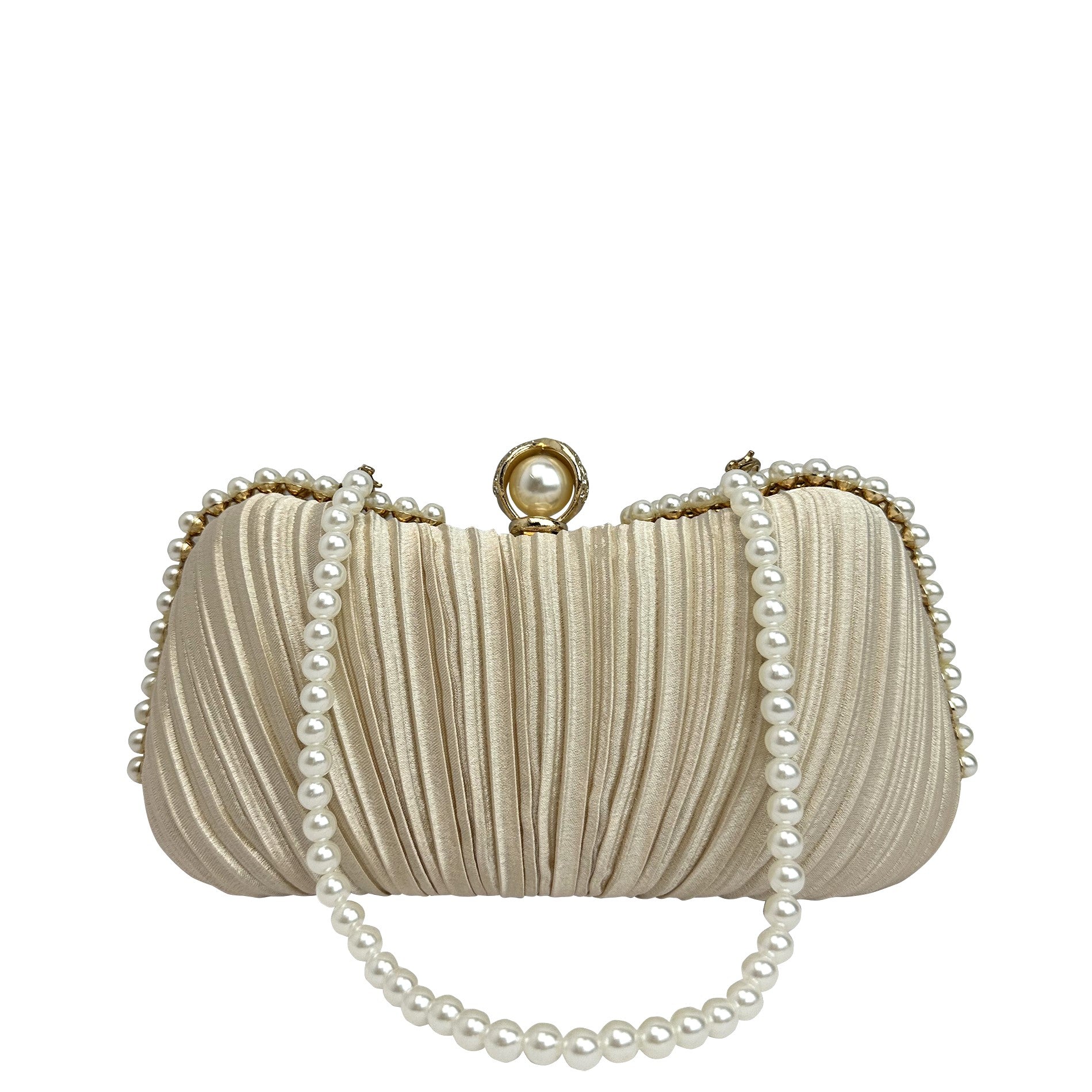 CB2430-105  Pearls Detail Handbag for Parties Weddings with Long Shoulder Chain