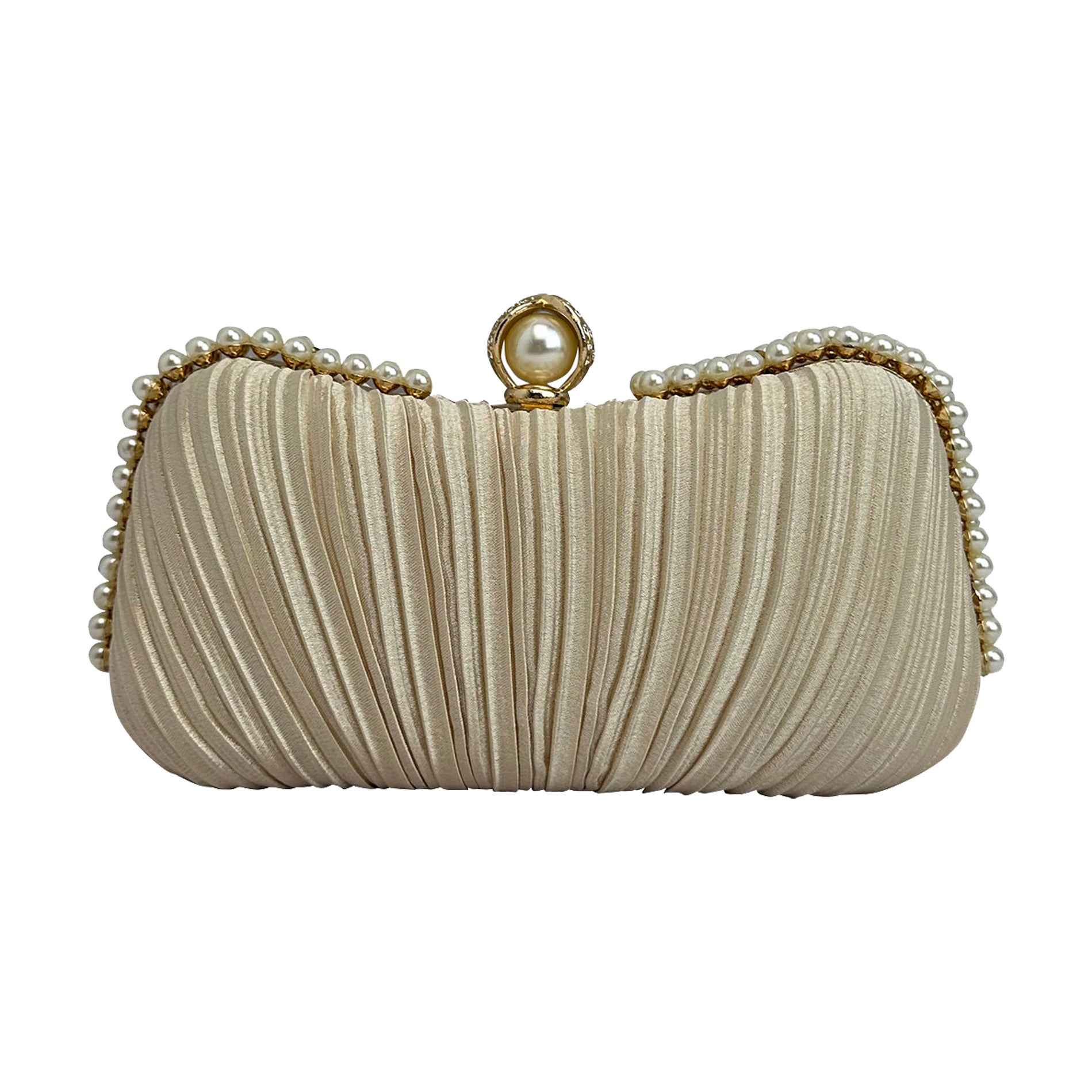 CB2430-105  Pearls Detail Handbag for Parties Weddings with Long Shoulder Chain