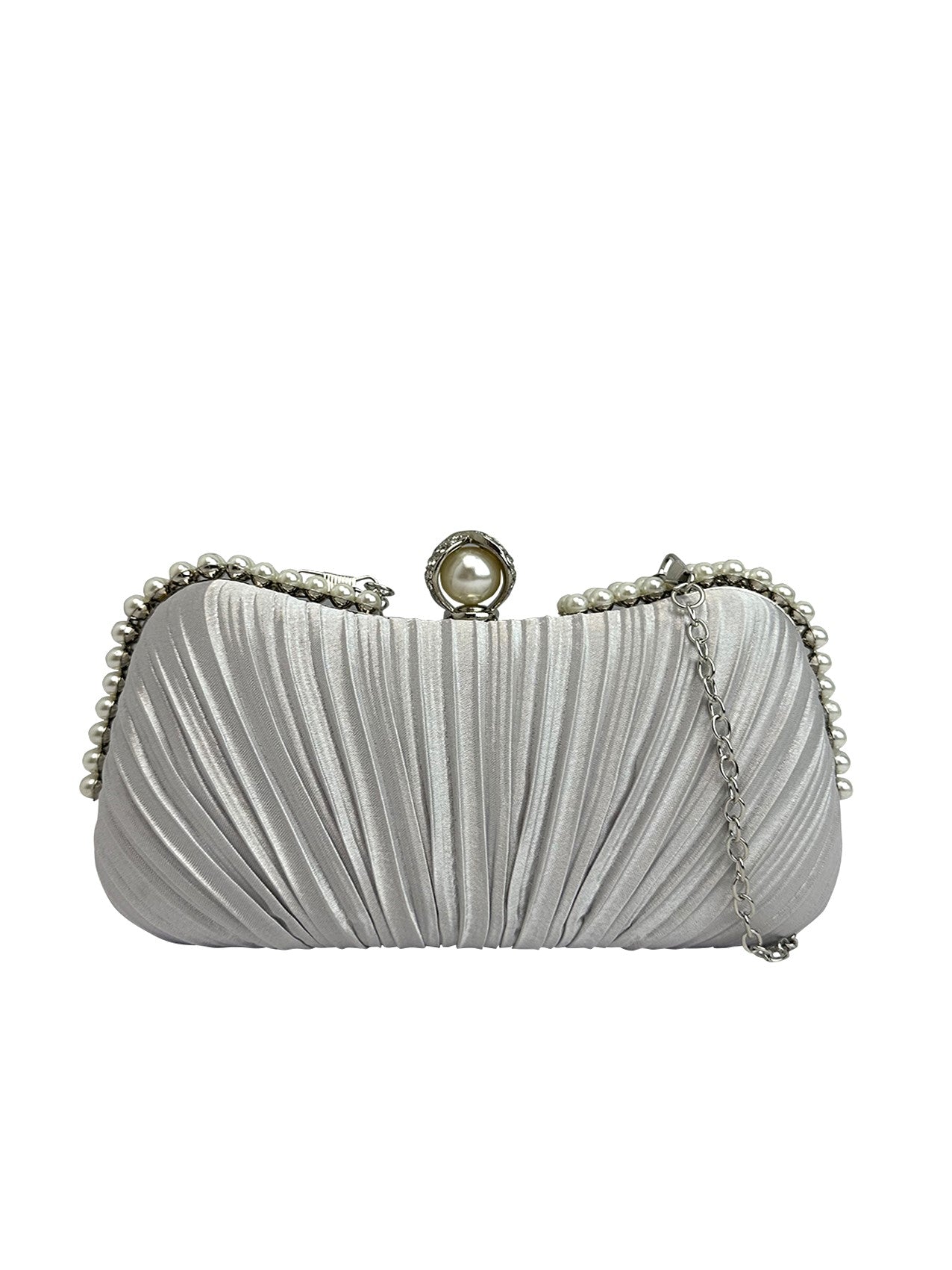 CB2430-105  Pearls Detail Handbag for Parties Weddings with Long Shoulder Chain