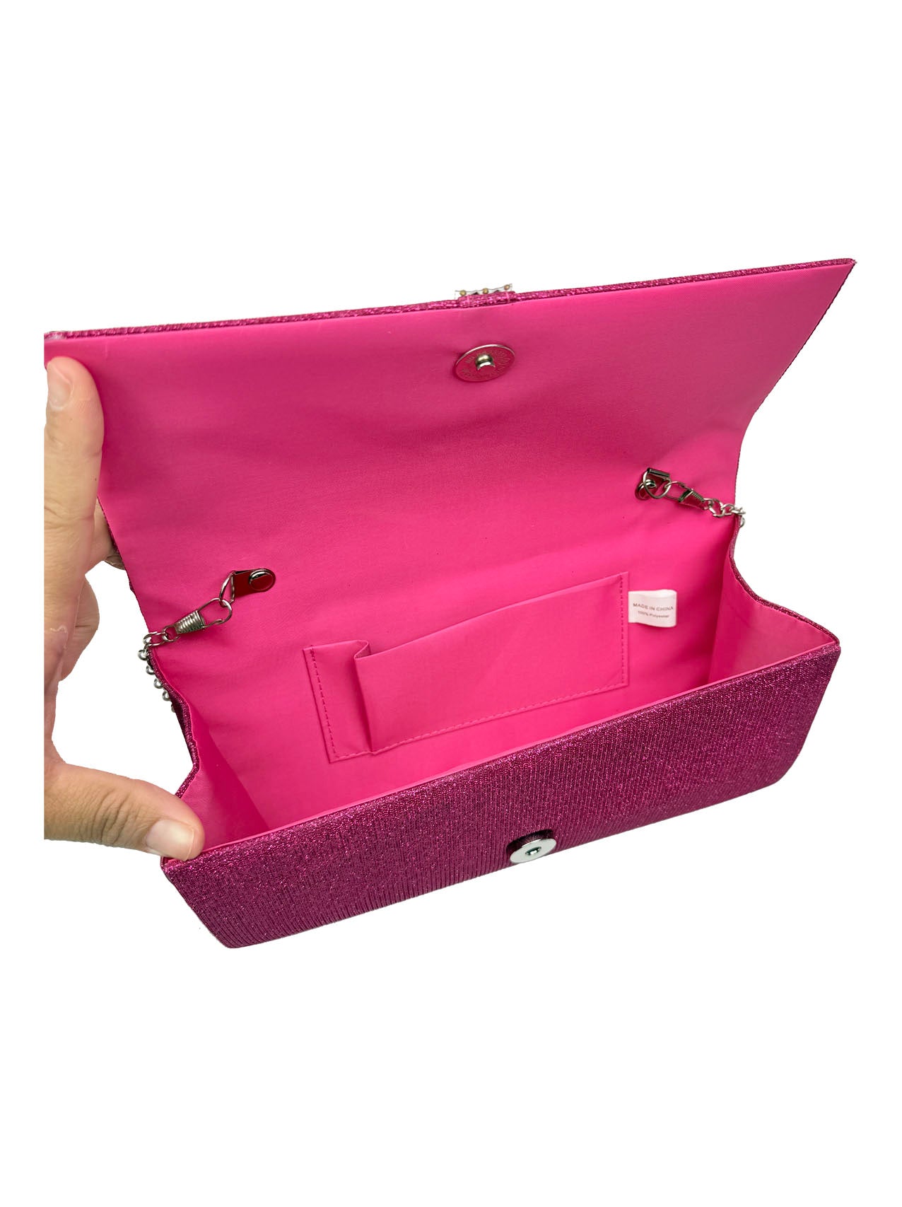 CB25165-155 Elegant Clutch Bags with Glitter Detailing