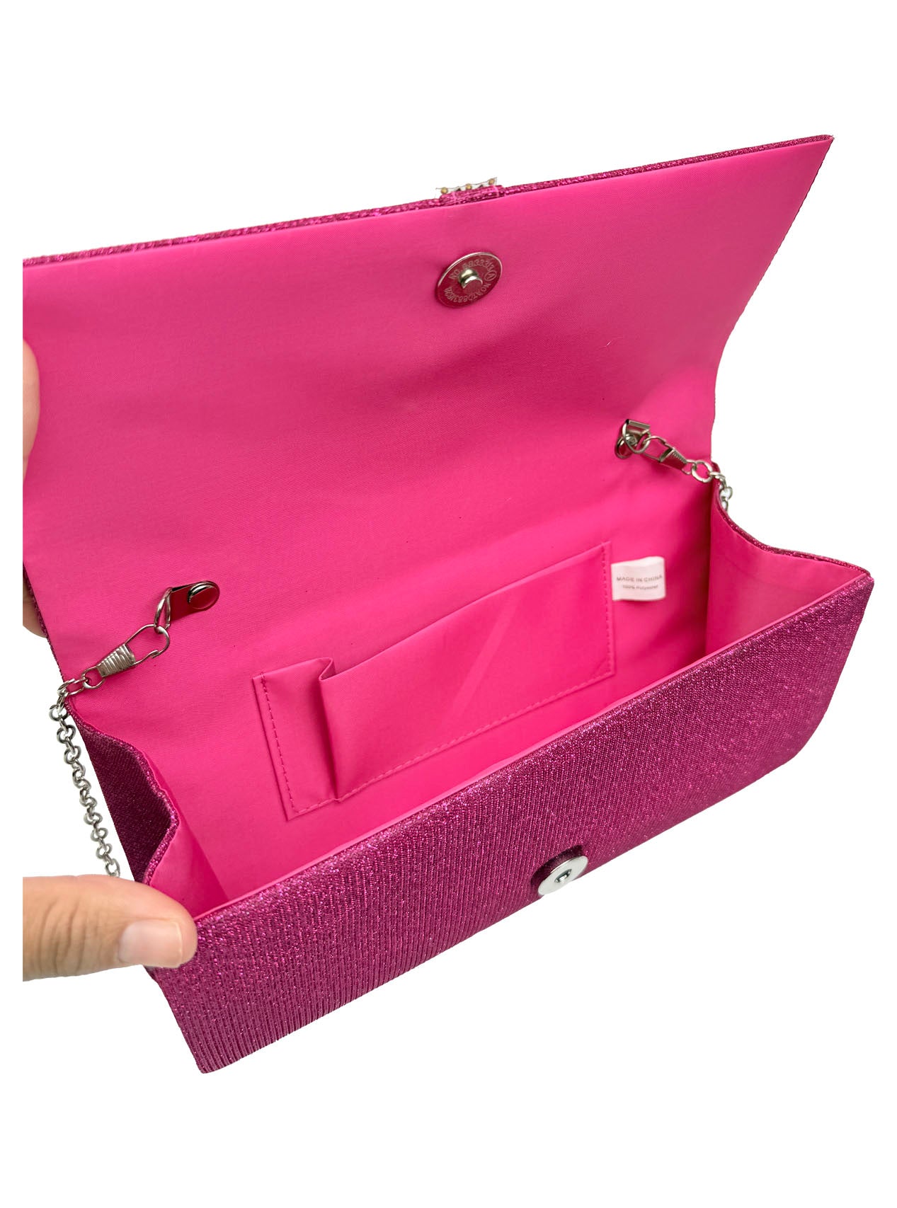 CB25165-155 Elegant Clutch Bags with Glitter Detailing