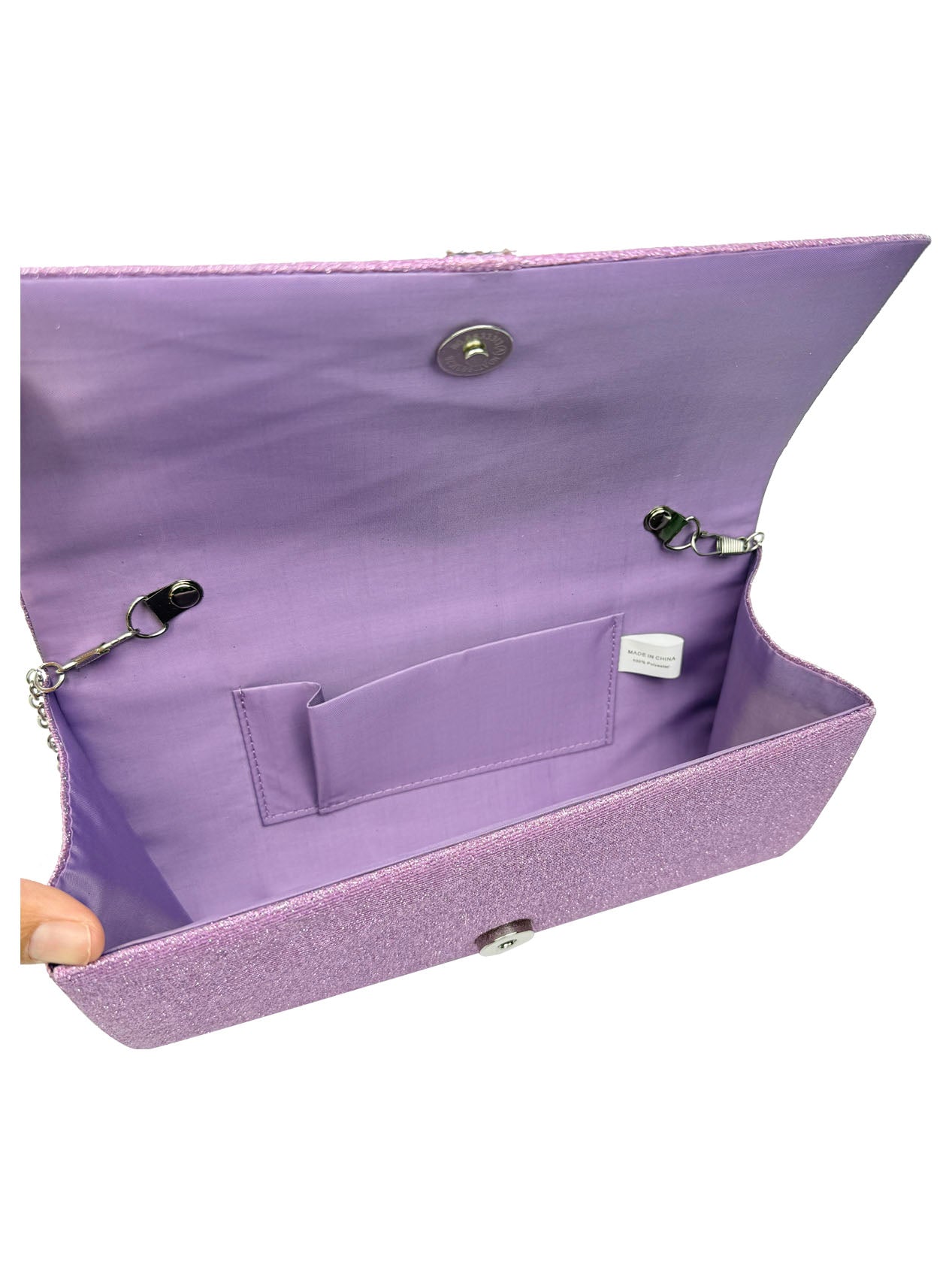 CB25165-155 Elegant Clutch Bags with Glitter Detailing