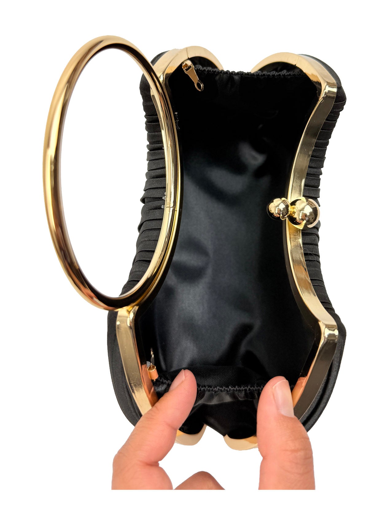 CB2530-160 Elegant Satin Pleated Clutch Bag