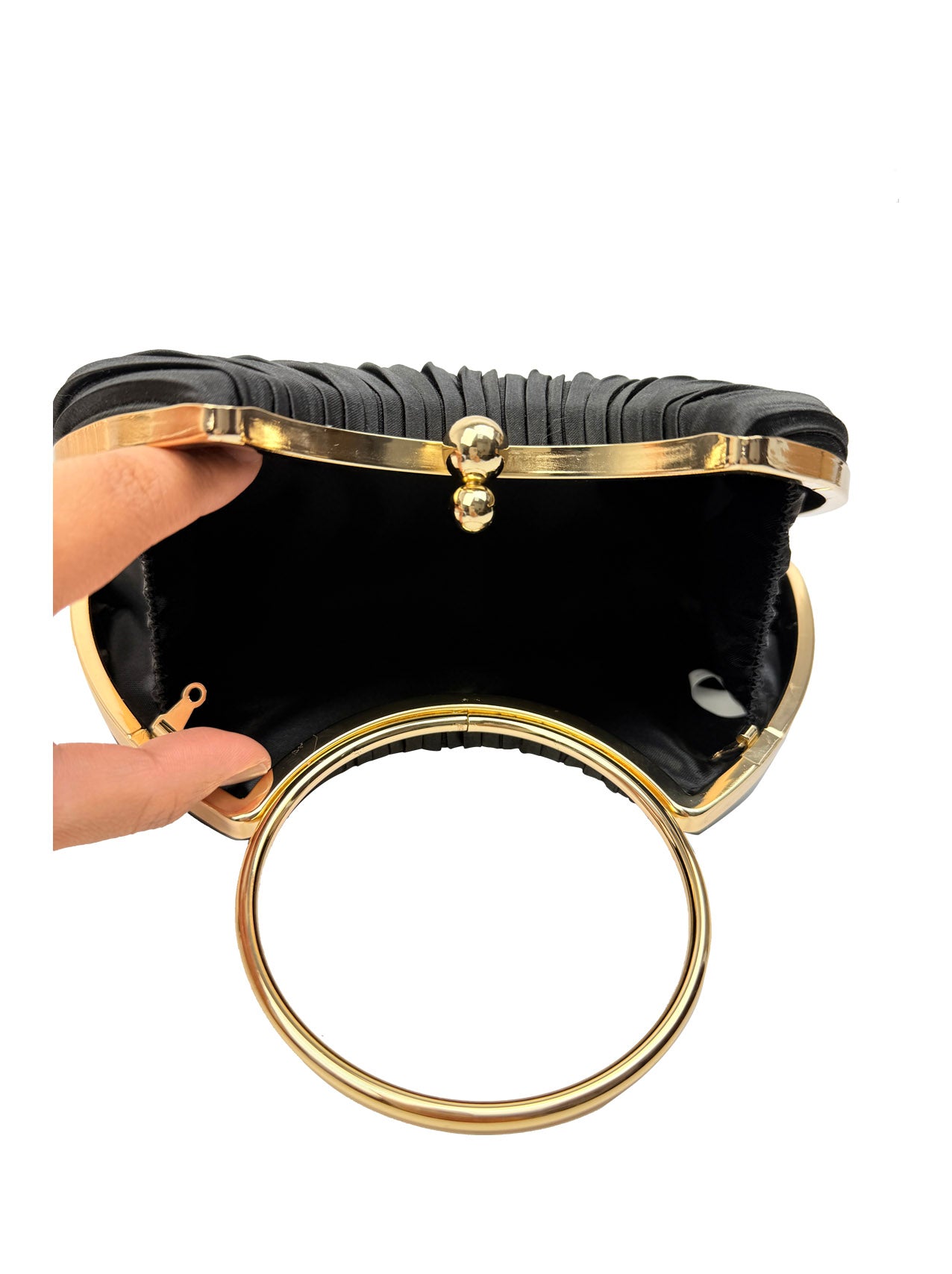 CB2530-160 Elegant Satin Pleated Clutch Bag