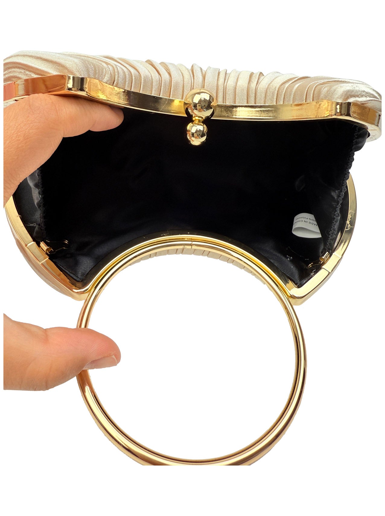 CB2530-160 Elegant Satin Pleated Clutch Bag