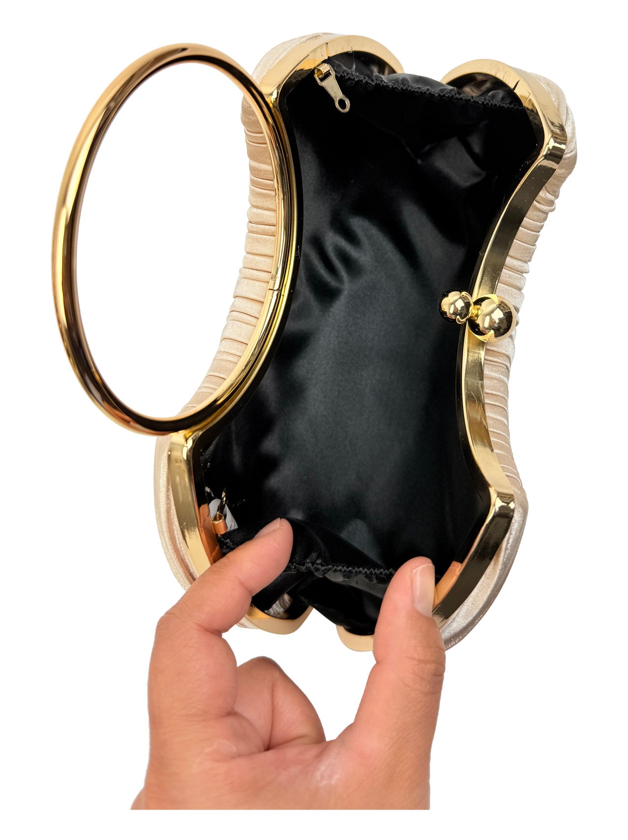 CB2530-160 Elegant Satin Pleated Clutch Bag