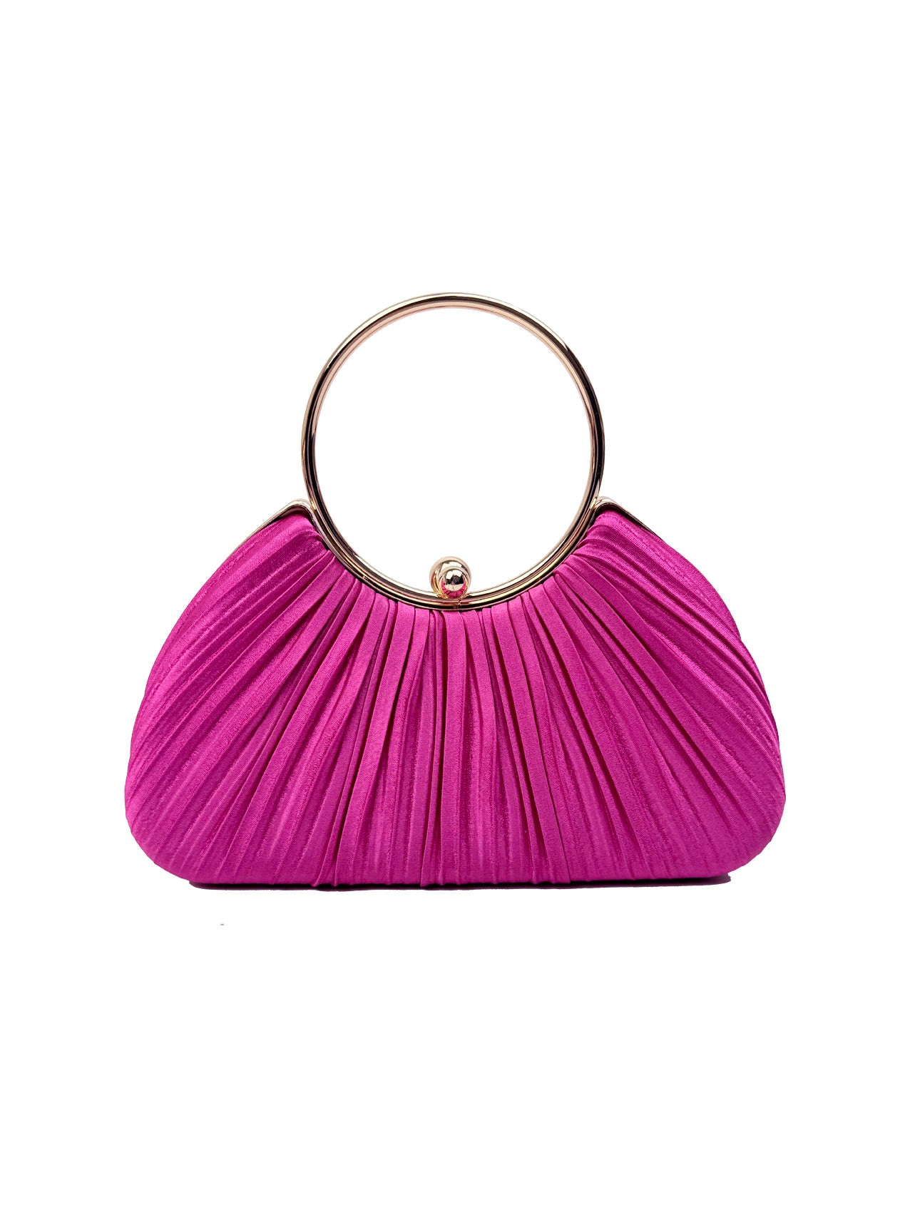 CB2530-160 Elegant Satin Pleated Clutch Bag