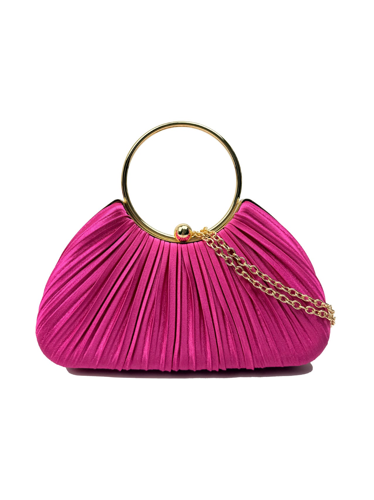 CB2530-160 Elegant Satin Pleated Clutch Bag