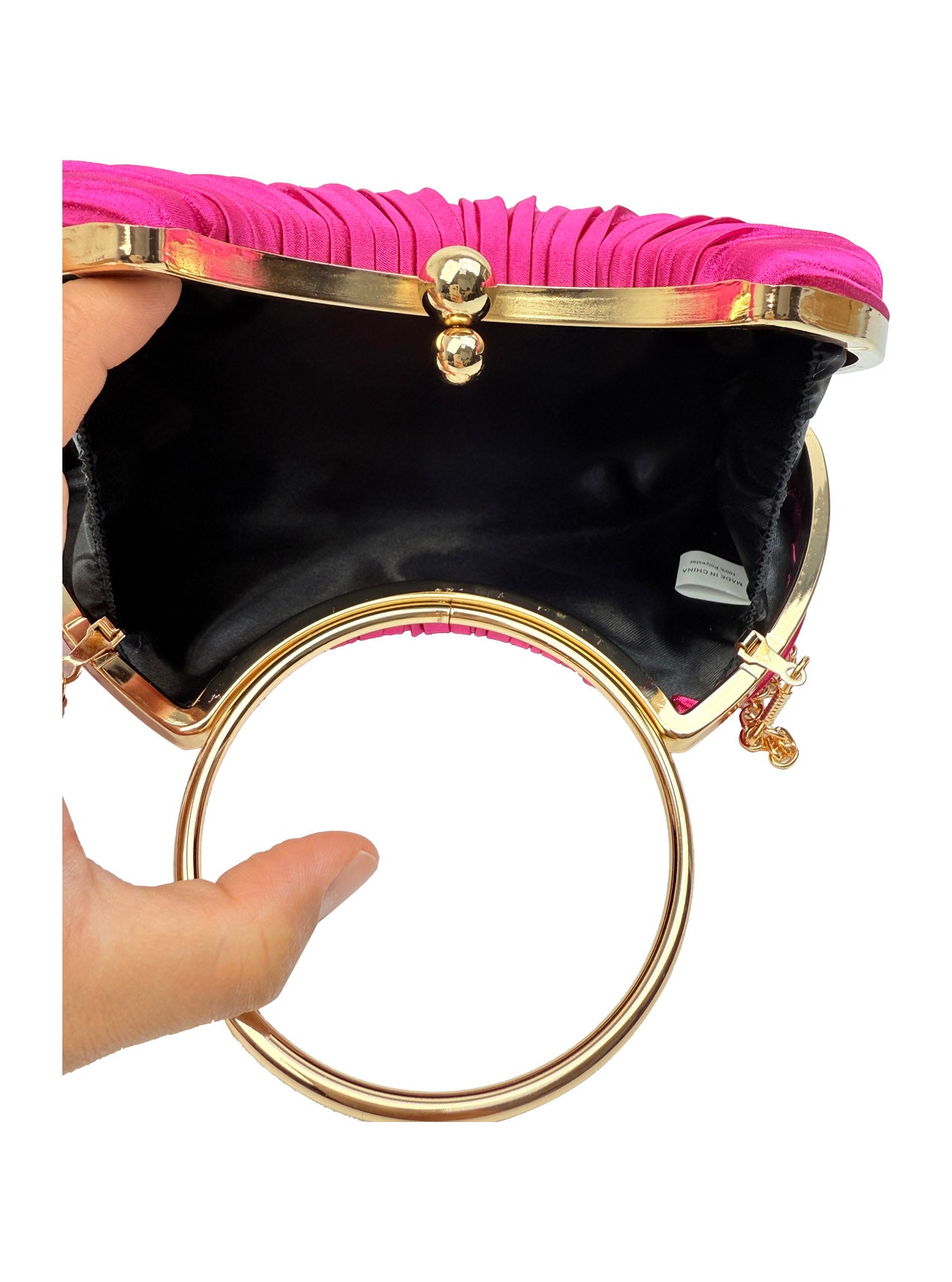 CB2530-160 Elegant Satin Pleated Clutch Bag