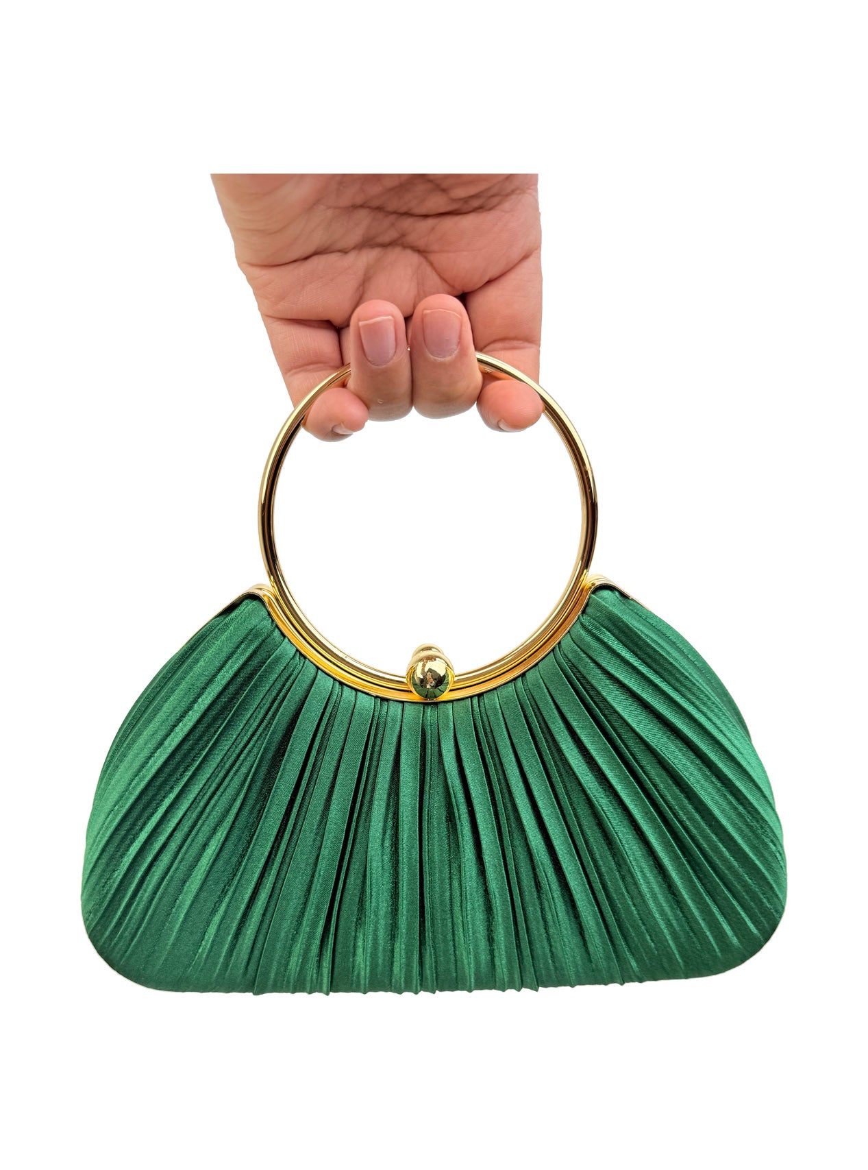 CB2530-160 Elegant Satin Pleated Clutch Bag