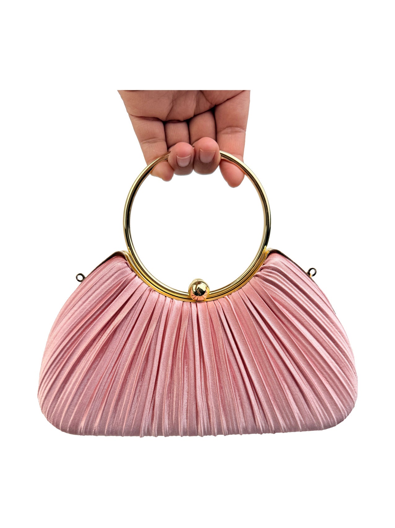 CB2530-160 Elegant Satin Pleated Clutch Bag