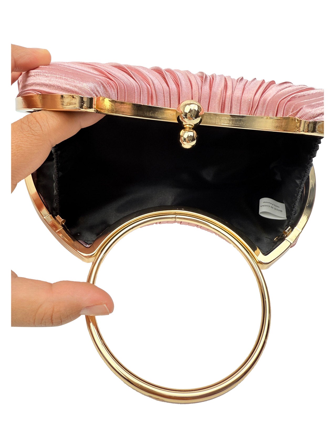 CB2530-160 Elegant Satin Pleated Clutch Bag