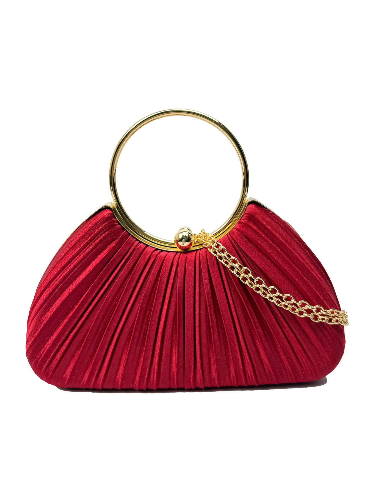 CB2530-160 Elegant Satin Pleated Clutch Bag