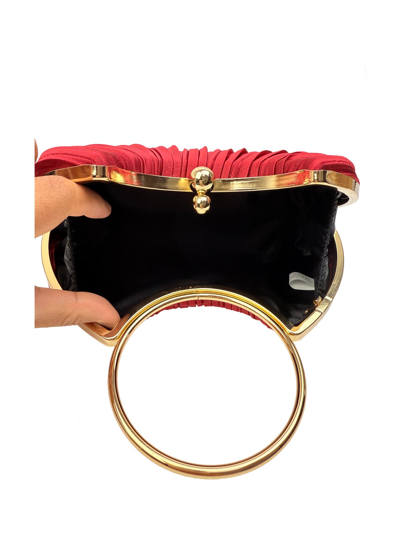 CB2530-160 Elegant Satin Pleated Clutch Bag