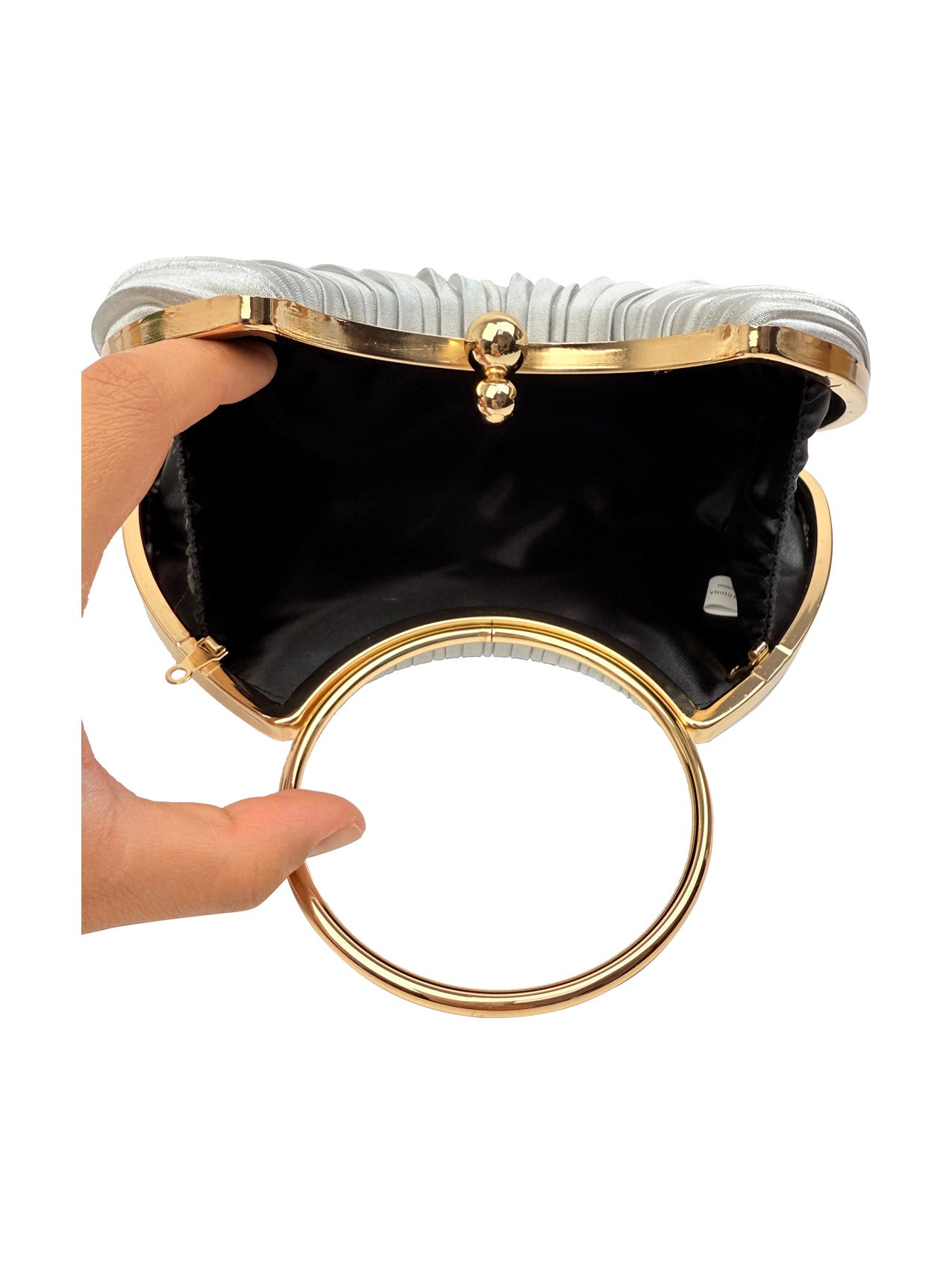 CB2530-160 Elegant Satin Pleated Clutch Bag