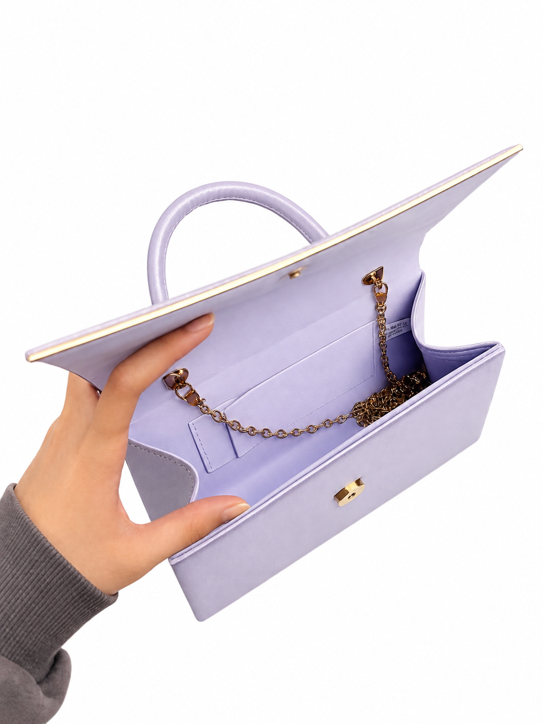 CB26210-372 Elegant Solid Colour Envelope Style Clutch Bag