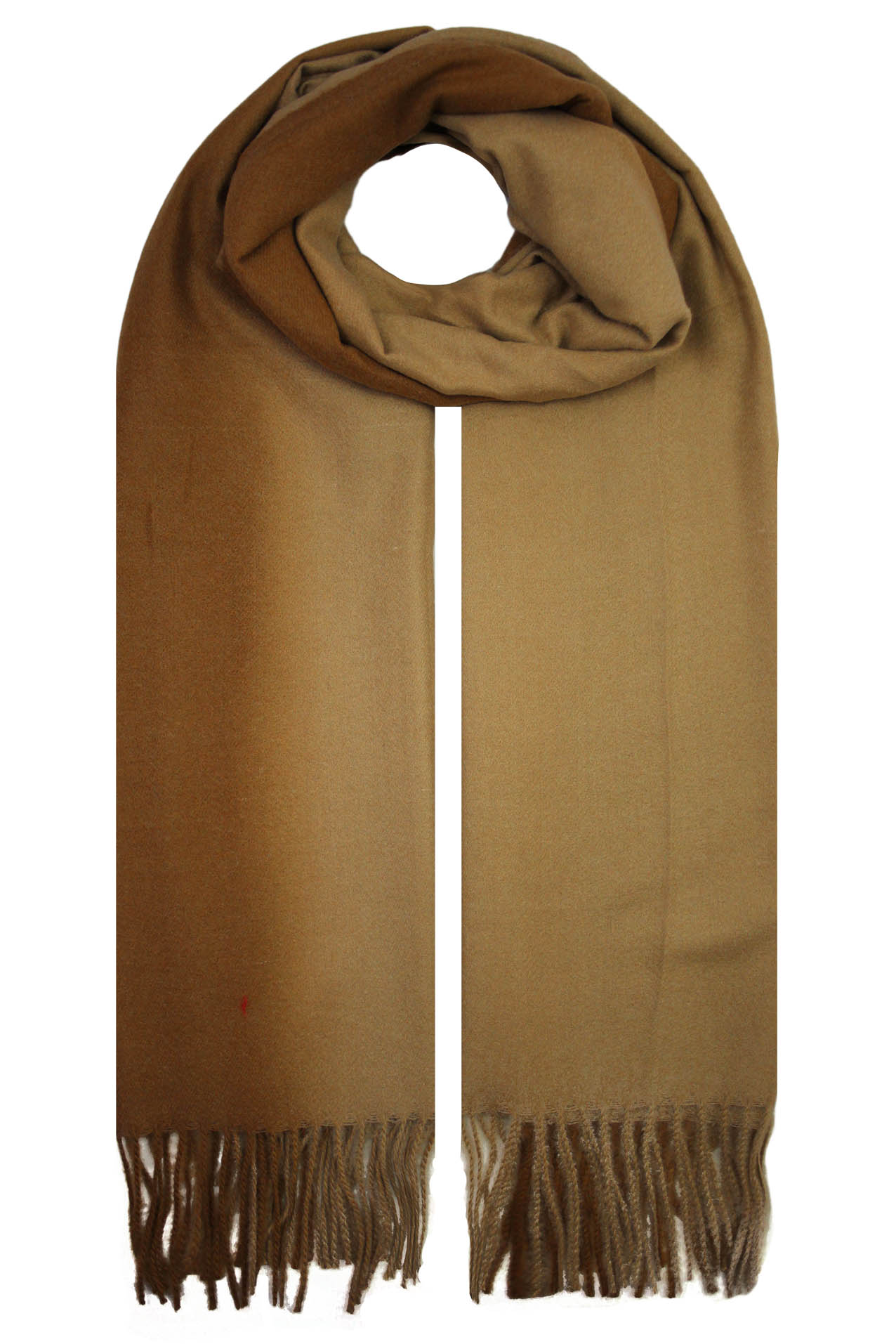 SF19128-81 Dual Colour Wool Blend Scarf with Tassels