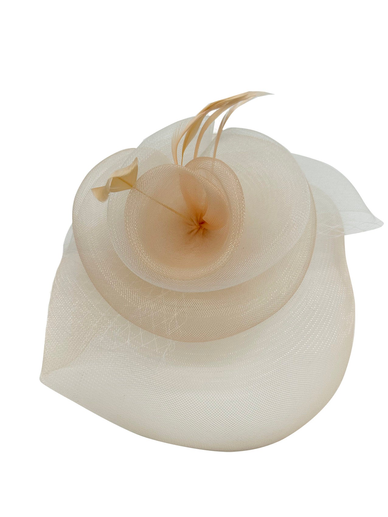 FT3145 Spiral Twirled Duo Tone Sinamay Fascinator