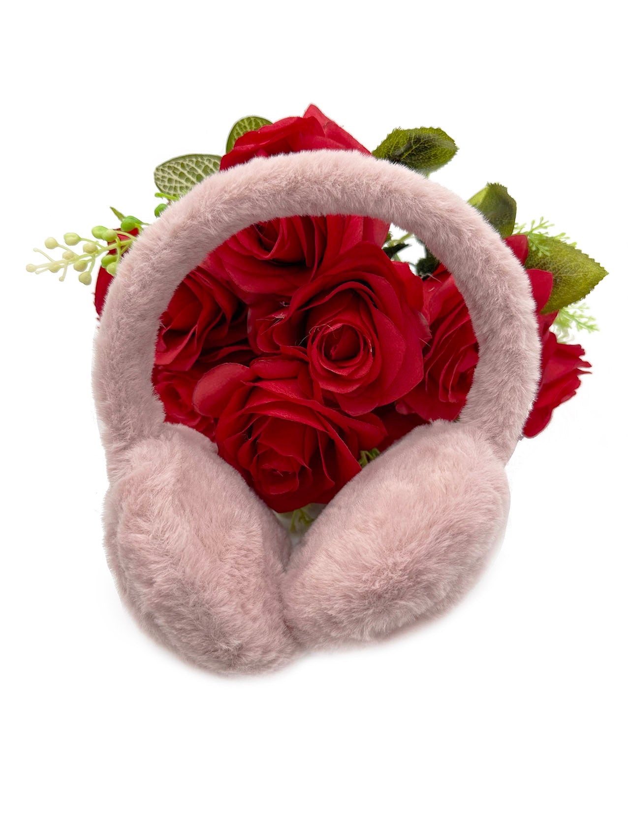 EM2438-096 Fluffy Earmuffs with Pearls Detail