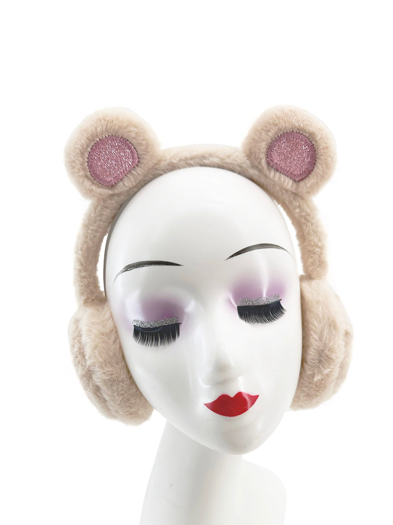 EM2445-097 Plush Earmuffs With Bear like Ears