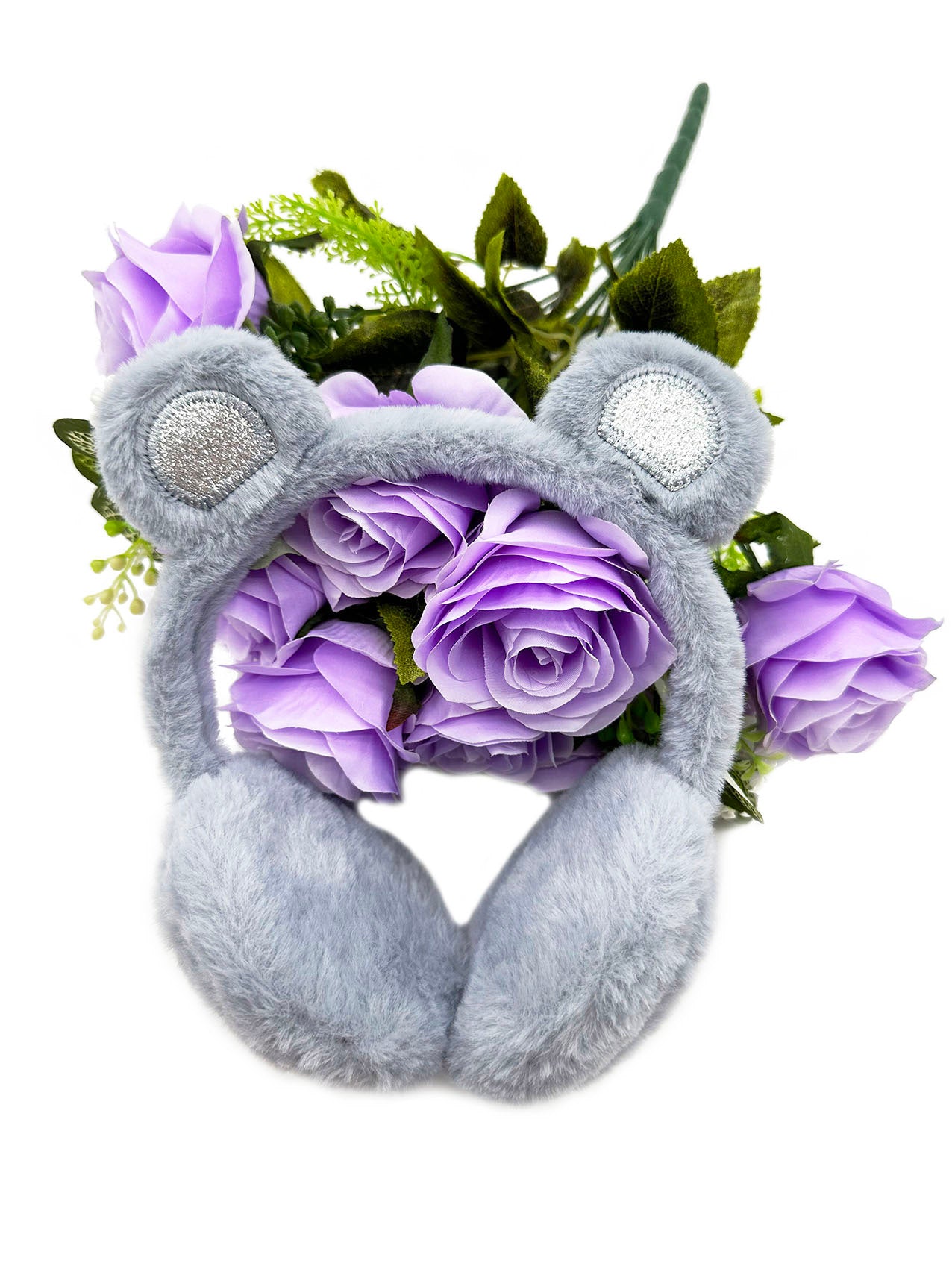 EM2445-097 Plush Earmuffs With Bear like Ears