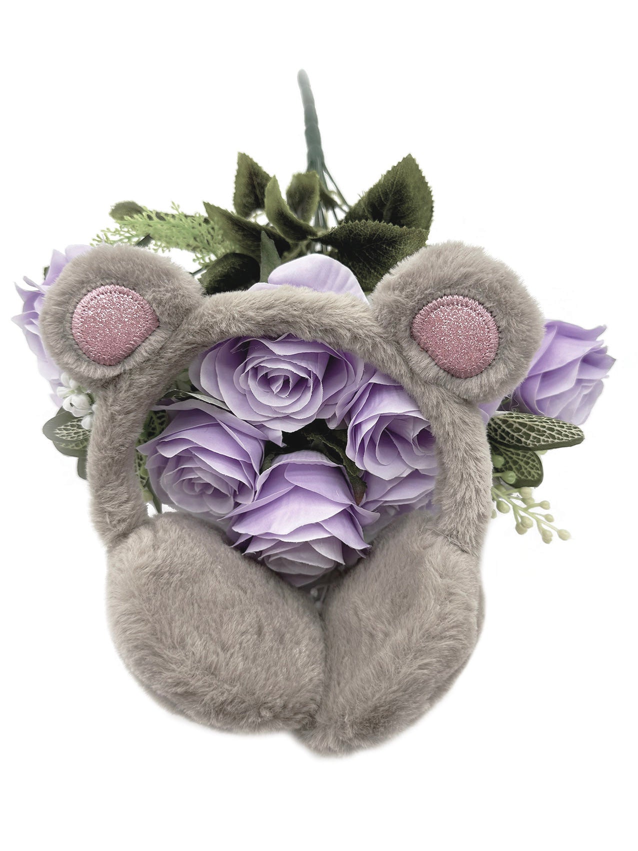 EM2445-097 Plush Earmuffs With Bear like Ears