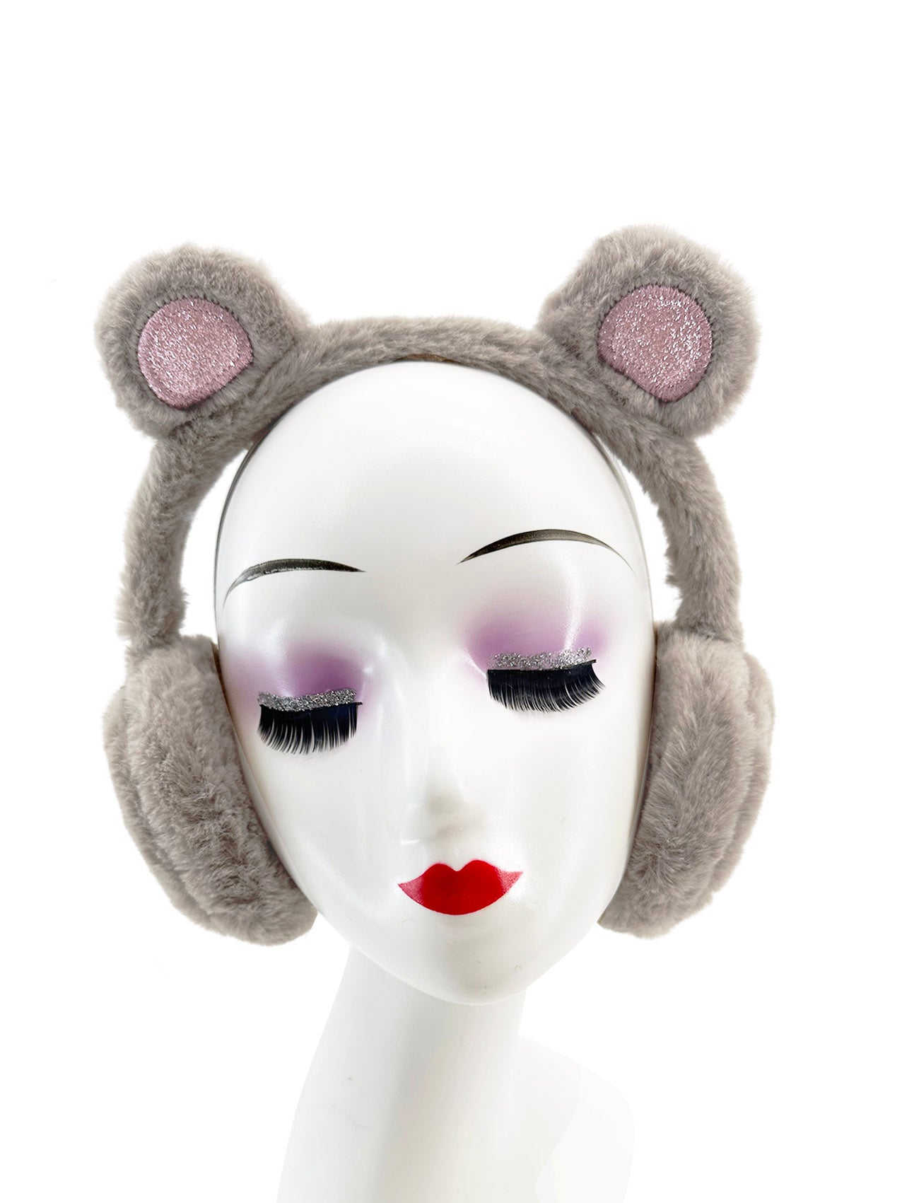 EM2445-097 Plush Earmuffs With Bear like Ears