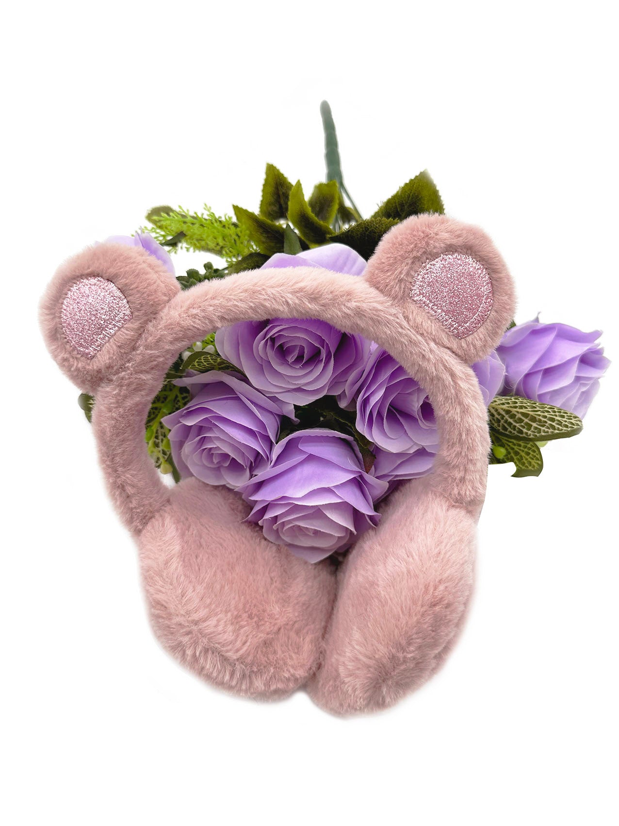 EM2445-097 Plush Earmuffs With Bear like Ears