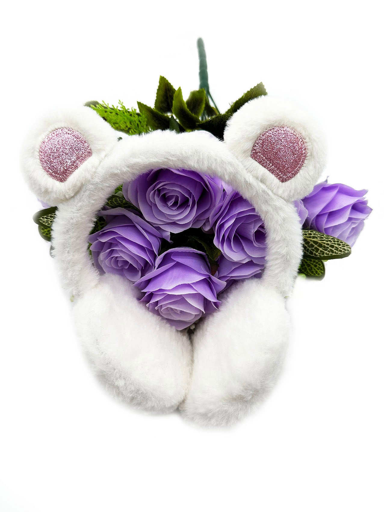 EM2445-097 Plush Earmuffs With Bear like Ears