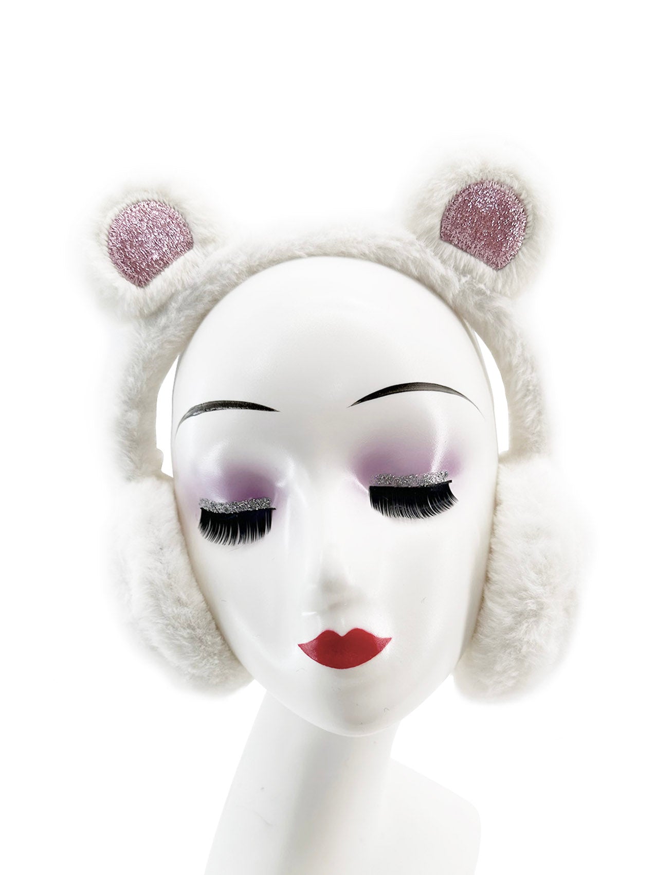 EM2445-097 Plush Earmuffs With Bear like Ears