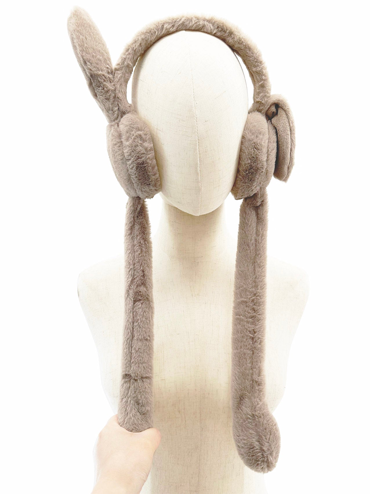 EM2478-103 Fluffy Dangling Earmuffs with Flappy Ears – A & B