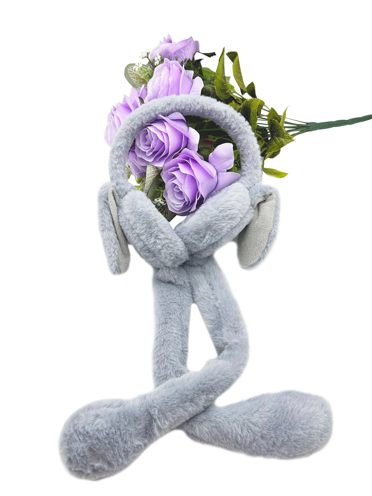 EM2478-103 Fluffy Dangling Earmuffs with Flappy Ears – A & B