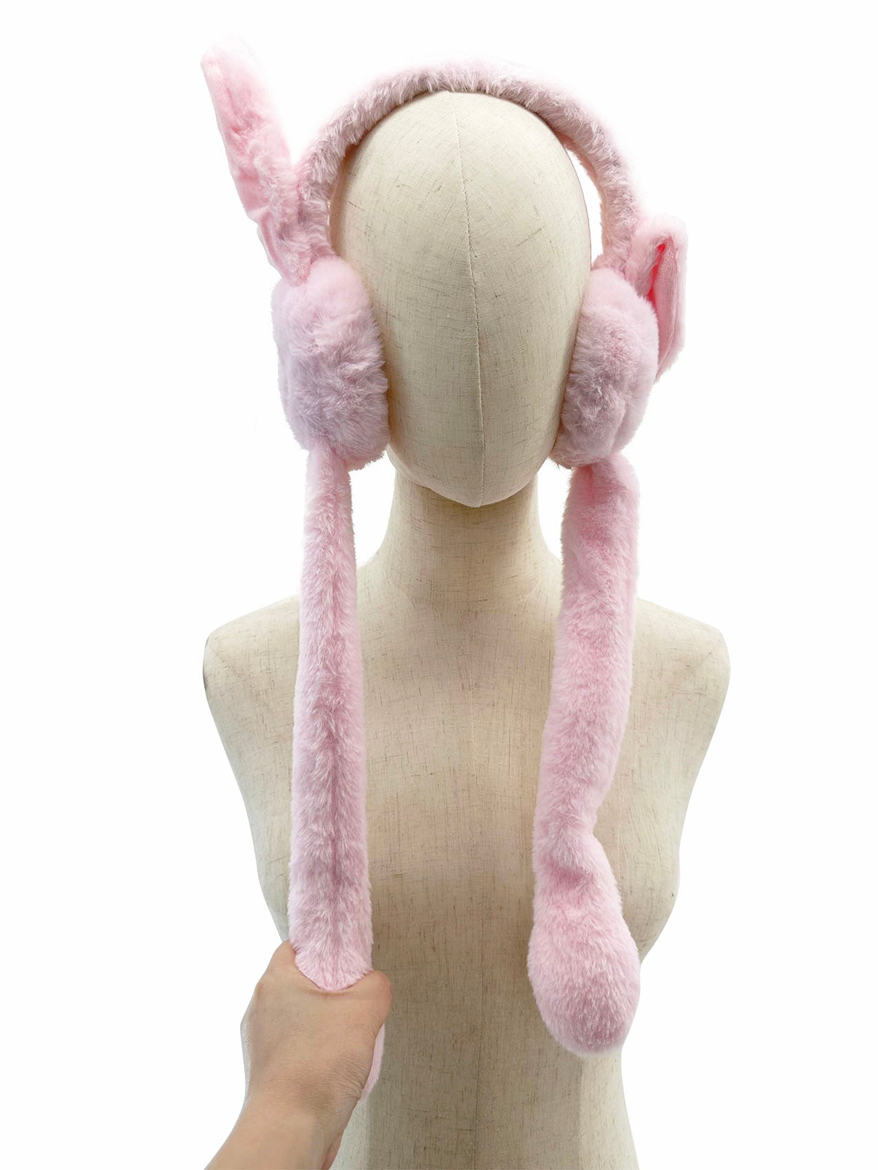 EM2478-103 Fluffy Dangling Earmuffs with Flappy Ears