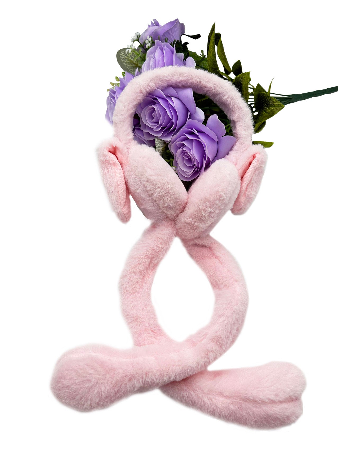 EM2478-103 Fluffy Dangling Earmuffs with Flappy Ears