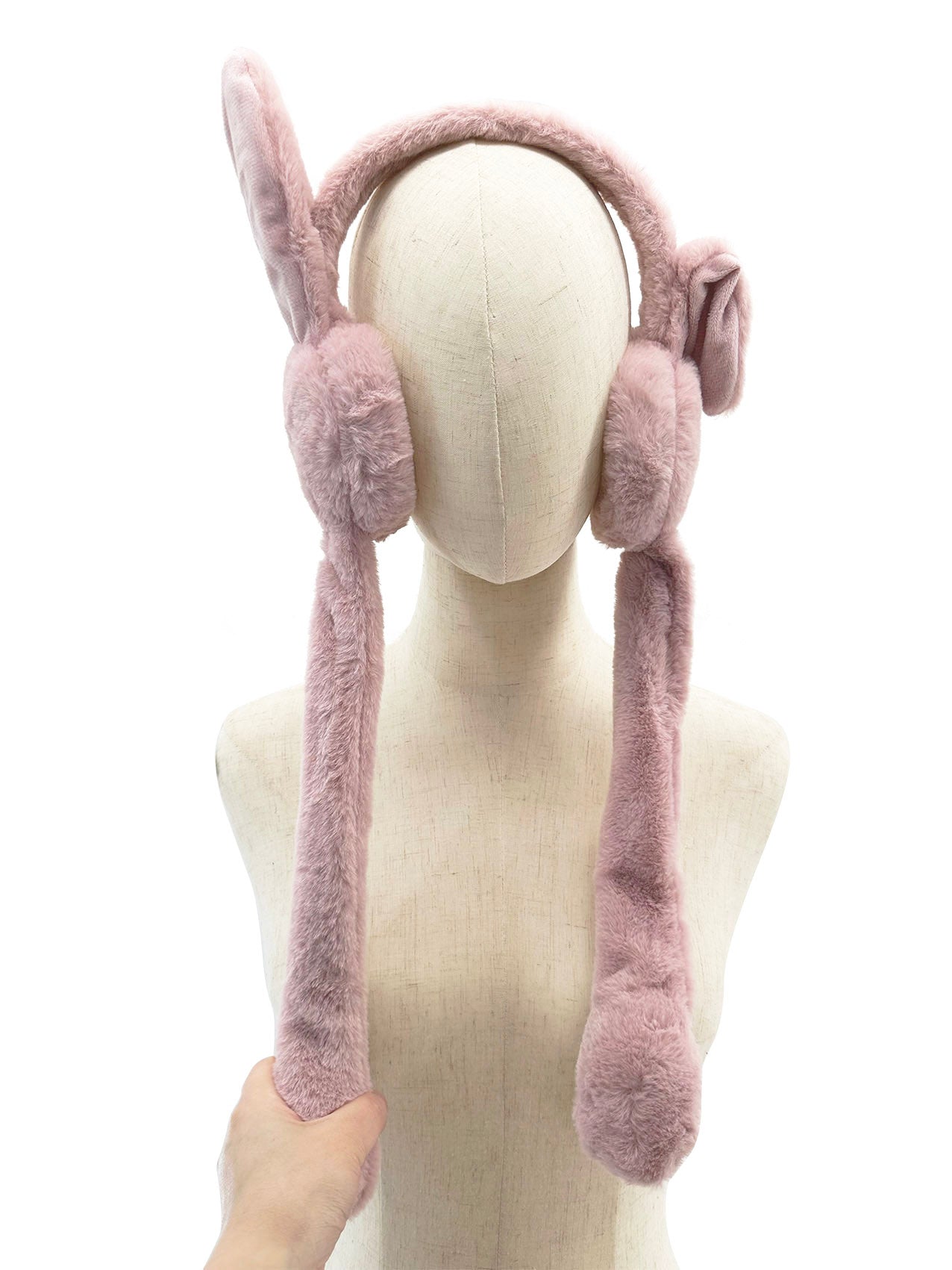 EM2478-103 Fluffy Dangling Earmuffs with Flappy Ears