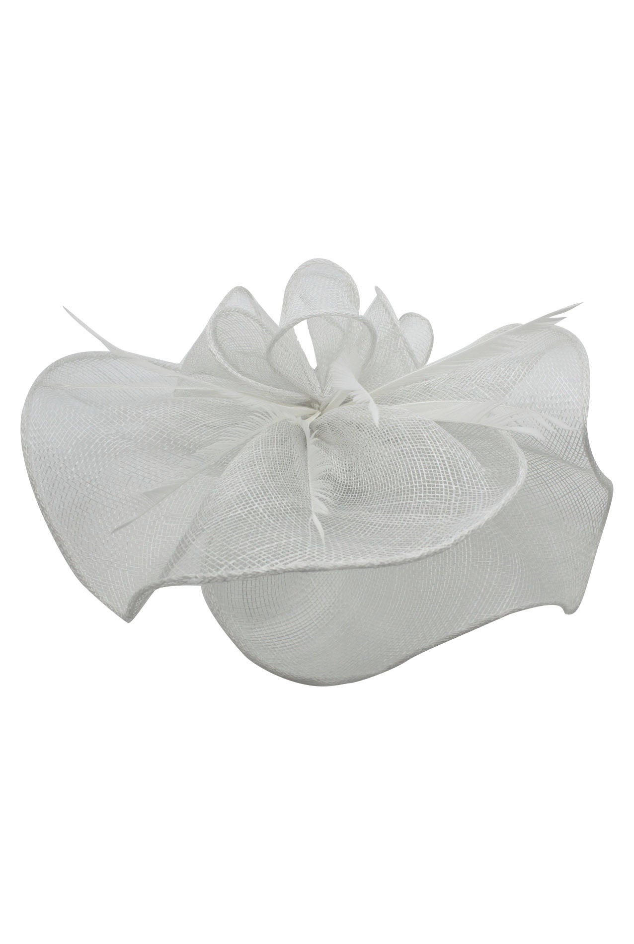 FT2024-007 Large Ruffles Trimmed Edge Sinamay Fascinator