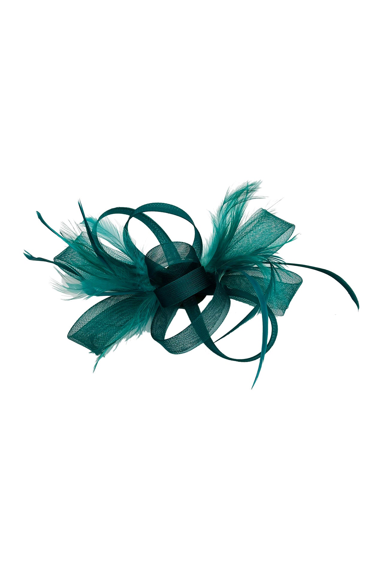 FT2056-019 Loop Bow Fascinator with Feathers