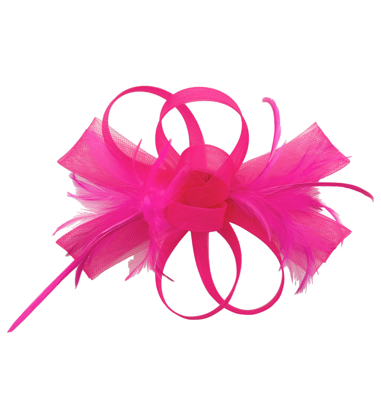 FT2056-019 Loop Bow Fascinator with Feathers