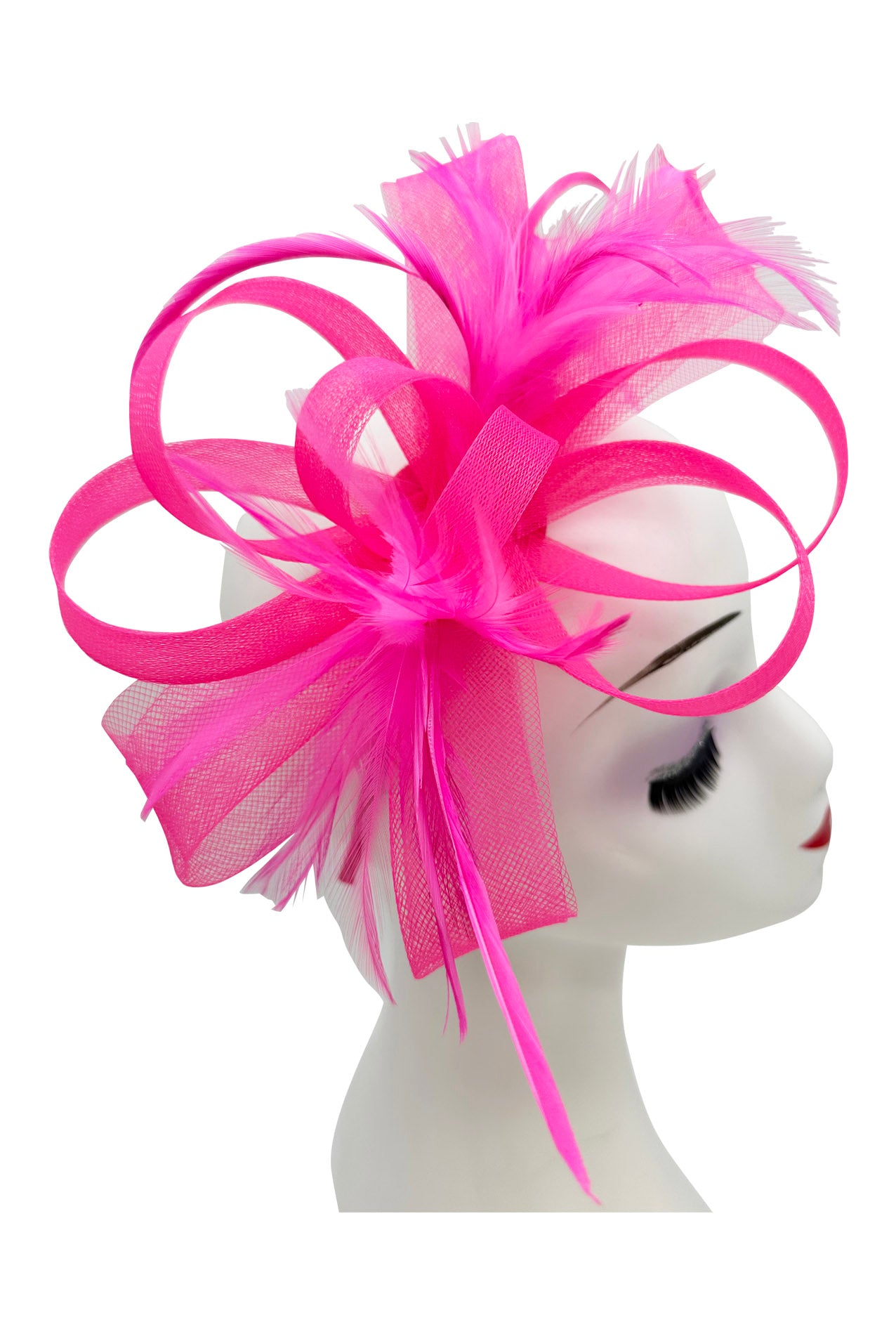 FT2056-019 Loop Bow Fascinator with Feathers