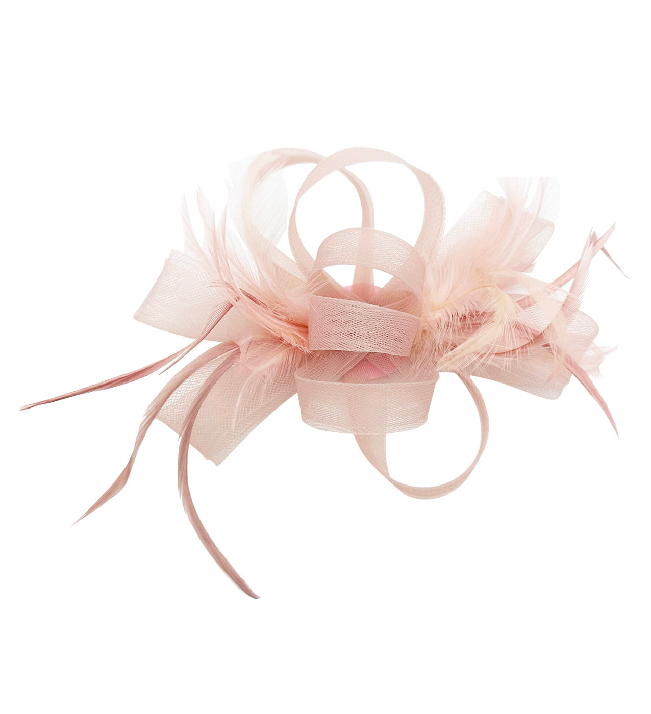 FT2056-019 Loop Bow Fascinator with Feathers